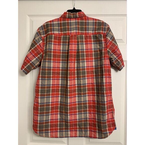 The North Face Plaid Button Up Short Sleeve Shirt L Gorpcore Outdoor Hiking - Picture 3 of 10